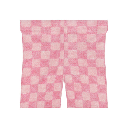 Women's Comfortable Shorts - Pink Checkers