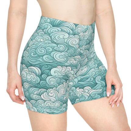 Women's Comfortable Shorts - Blue, Cloudy Day