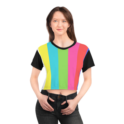 TV Color Rainbow Crop Tee