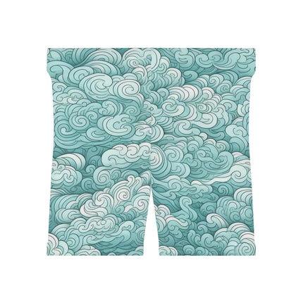 Women's Comfortable Shorts - Blue, Cloudy Day