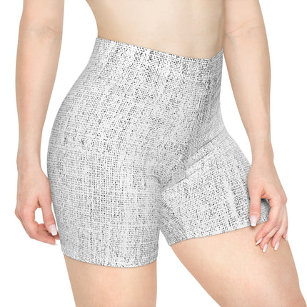 Women's Comfortable Shorts - White Jeans Texture