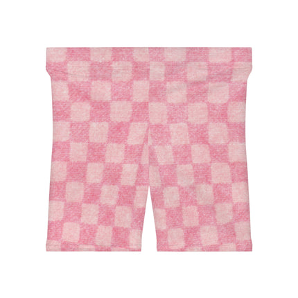 Women's Comfortable Shorts - Pink Checkers