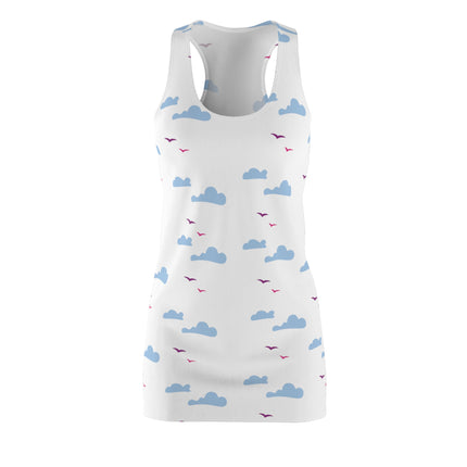 Flying in the Clouds Sleeveless Dress - White