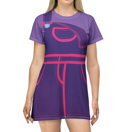 Young Forever T-Shirt Dress - Purple