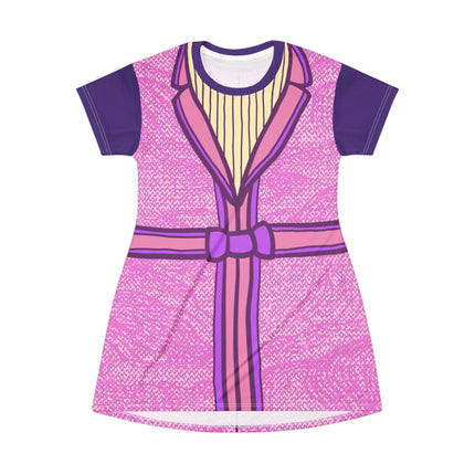 Coat Madame T-Shirt Dress - Pink & Purple