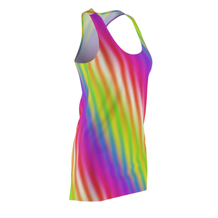 Rainbow Pattern Sleeveless Dress