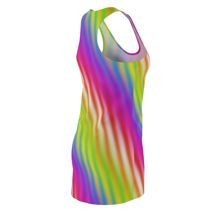 Rainbow Pattern Sleeveless Dress