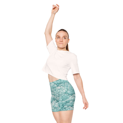 Women's Comfortable Shorts - Blue, Cloudy Day