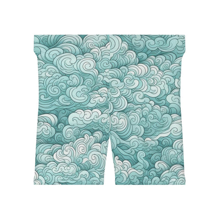 Women's Comfortable Shorts - Blue, Cloudy Day