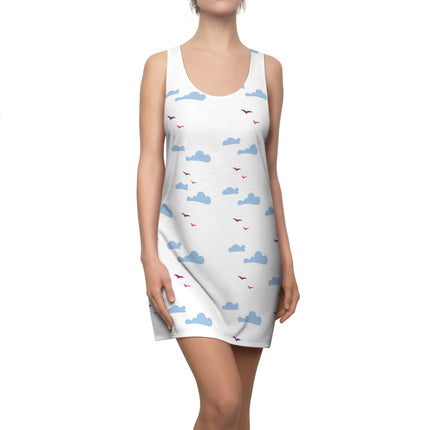 Flying in the Clouds Sleeveless Dress - White