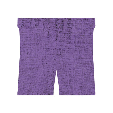 Women's Comfortable Shorts - Purple Jeans Texture