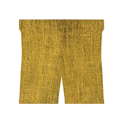 Women's Comfortable Shorts - Yellow Jeans Texture