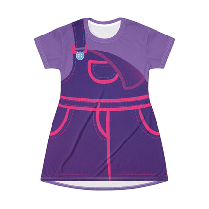 Young Forever T-Shirt Dress - Purple