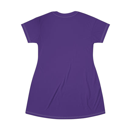 Pop Couture T-Shirt Dress - Purple, Yellow & Pink