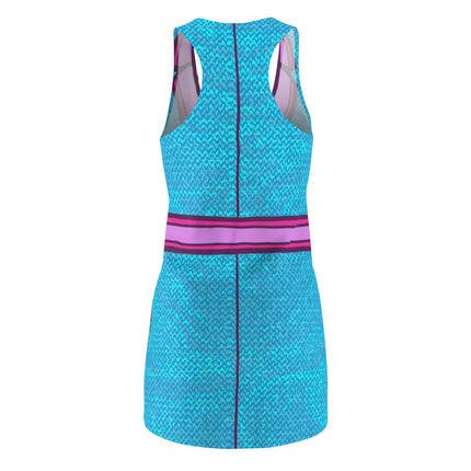 Coat Madame Sleeveless Dress - Blue, Yellow & Pink