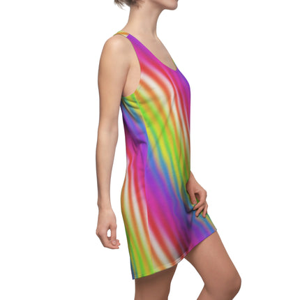 Rainbow Pattern Sleeveless Dress