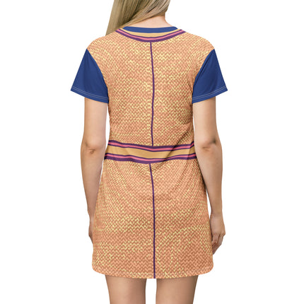 Coat Madame T-Shirt Dress - Yellow, Blue & Pink