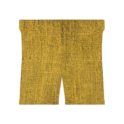 Women's Comfortable Shorts - Yellow Jeans Texture