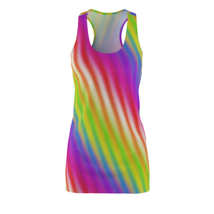 Rainbow Pattern Sleeveless Dress