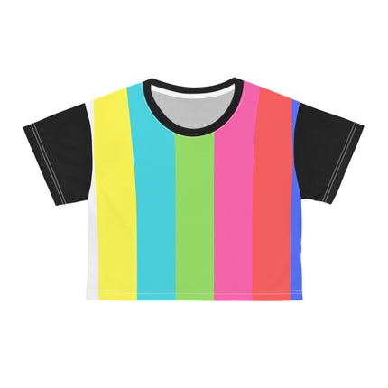 TV Color Rainbow Crop Tee