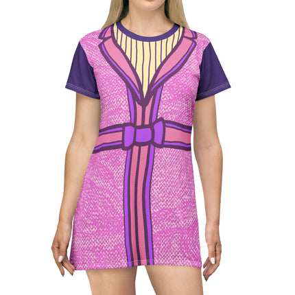 Coat Madame T-Shirt Dress - Pink & Purple