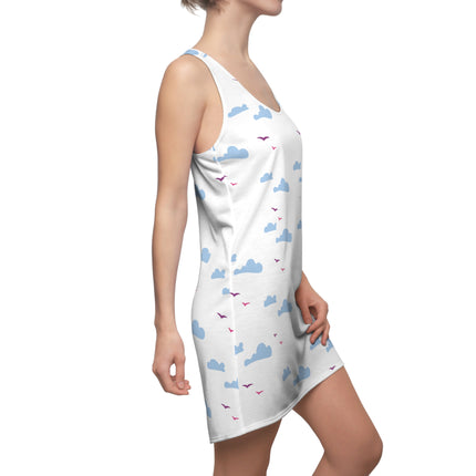 Flying in the Clouds Sleeveless Dress - White