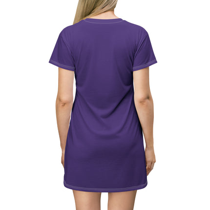 Pop Couture T-Shirt Dress - Purple, Yellow & Pink