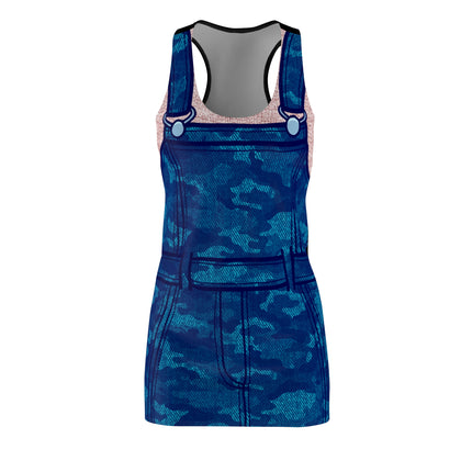 Sky High Overalls Sleeveless Dress - Blue